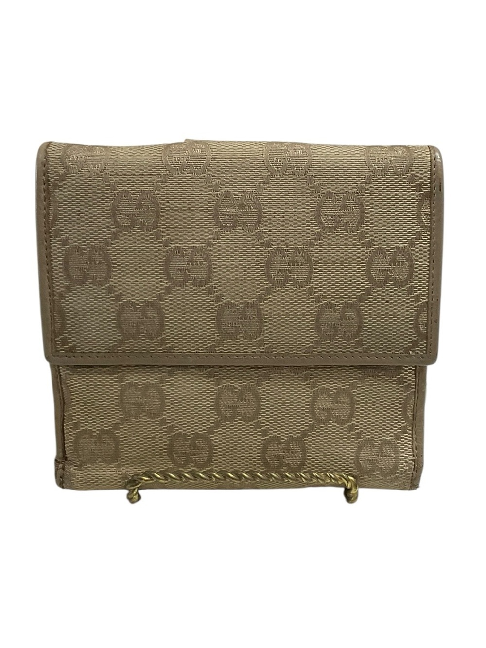 Gucci Vintage GG Canvas Tan Monogram Bifold Wallet - Picture 2 of 16